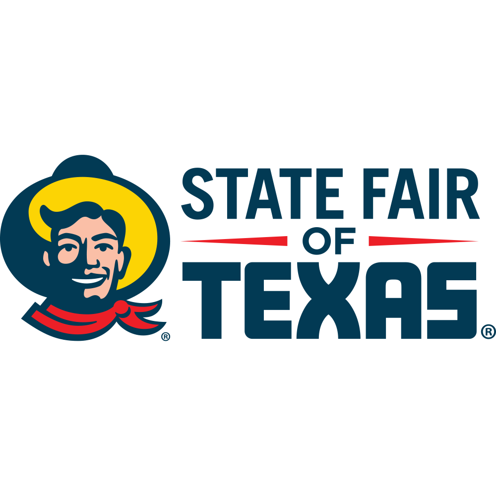 The State Fair of Texas logo prominently features the iconic Big Tex head, a symbol of Southern hospitality and Texas pride. Designed with bold primary colors—typically red, yellow, black, and flesh tones—the logo reflects the fair’s family-friendly, larger-than-life spirit and its deep cultural roots in Dallas.