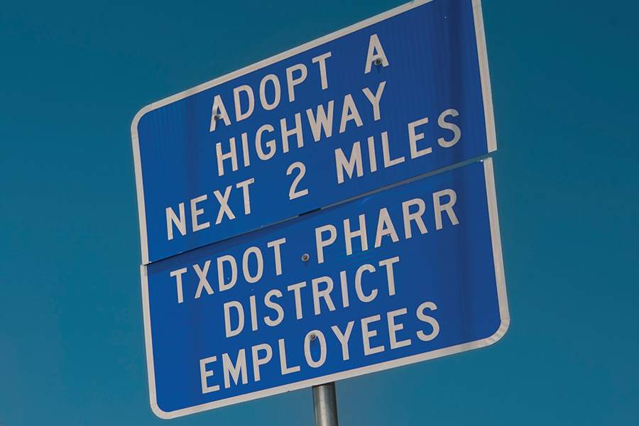 Adopt A Highway sign